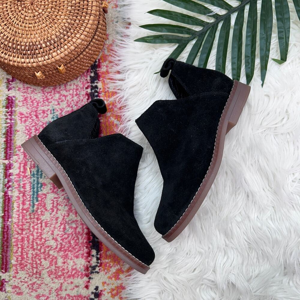 Hush Puppies Black Leather Ankle Boot Bootie 7